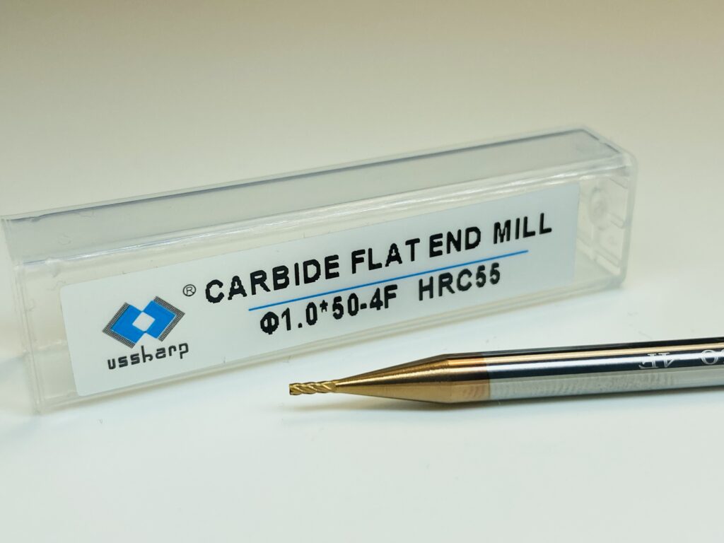 D1×50-4F HRC55 Ussharp Carbide Endmill with AlTiN Coating