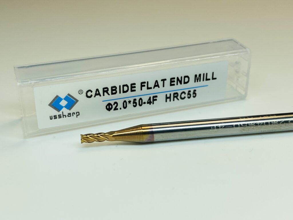 D2×50-4F HRC55  Ussharp Carbide Endmill with AlTiN Coating