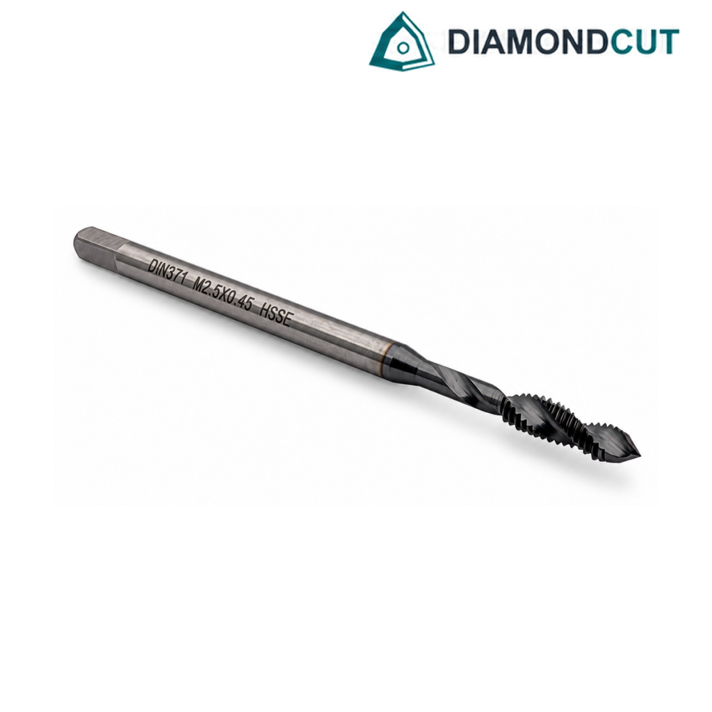 HSSE Spiral Flute Tap M35 Din371 M2.5*0.45 Grewin