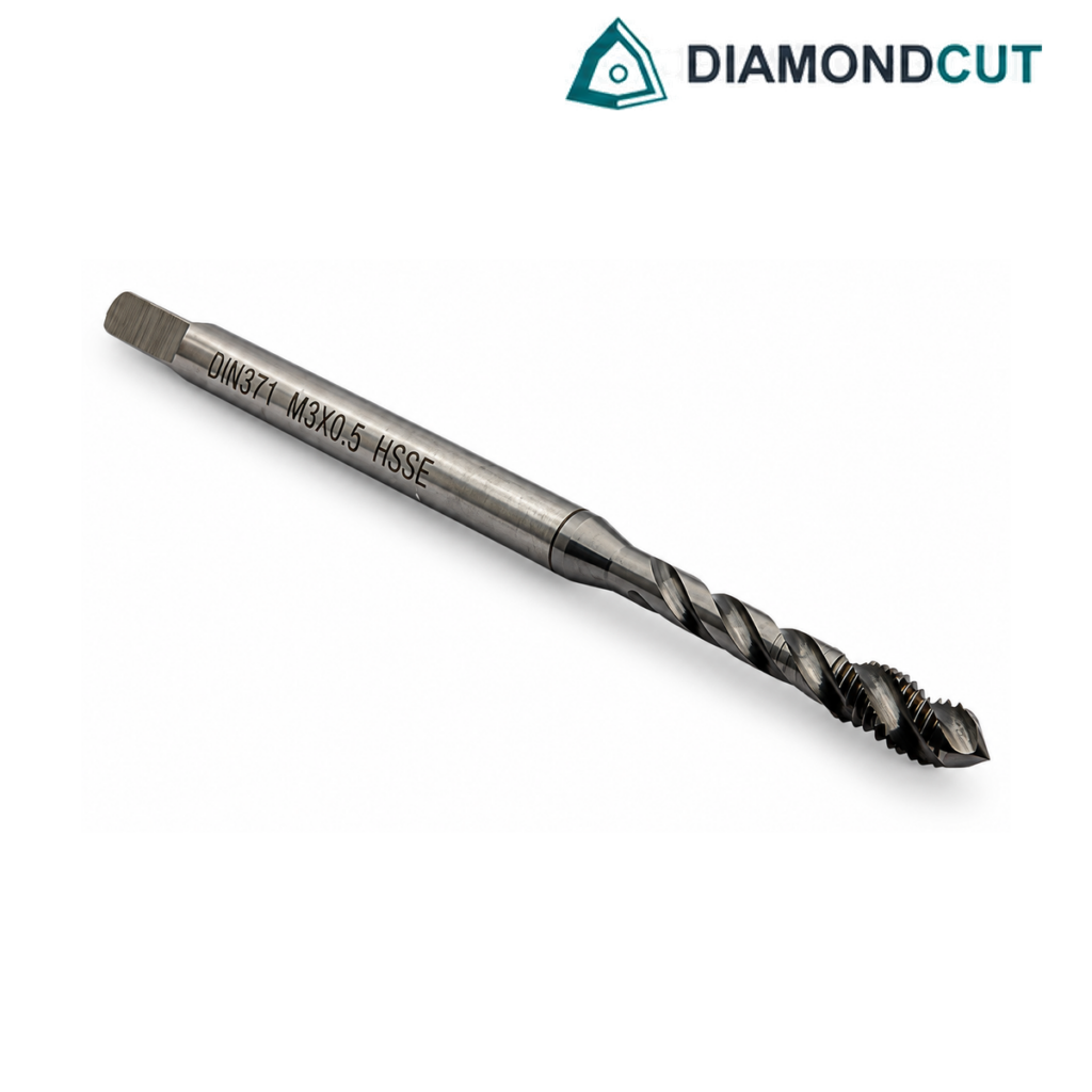 HSSE Spiral Flute Tap M35 Din371 M3*0.5 Grewin